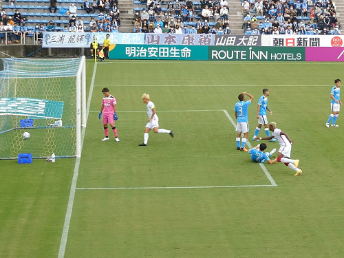ゴールが決まって１点差！